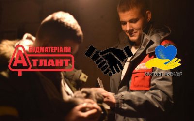 In a partnership with Atlant, Restore Ukraine has converted the company’s headquarters and warehouses into shelters and food banks for displaced civilians in Kharkiv.